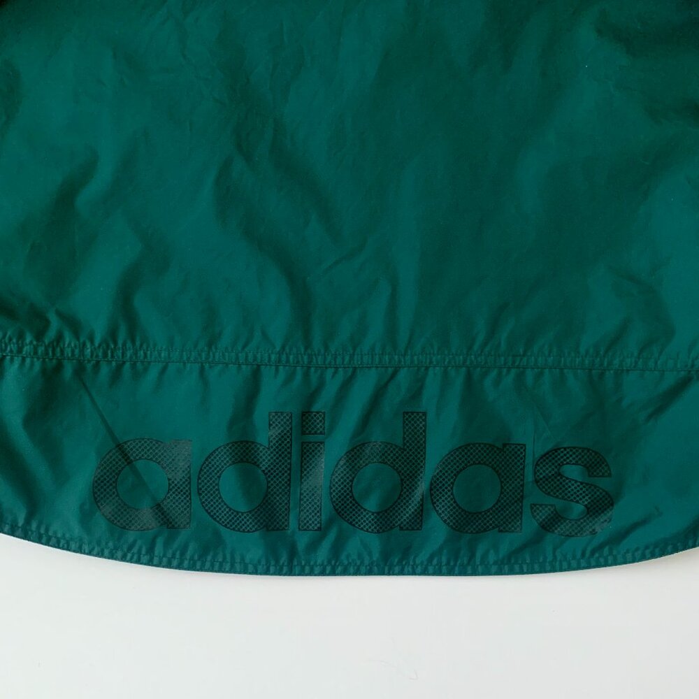 Vintage Y2K Adidas Windbreaker Technical Jacket Coat Green Streetwear Activewear - Picture 7 of 14